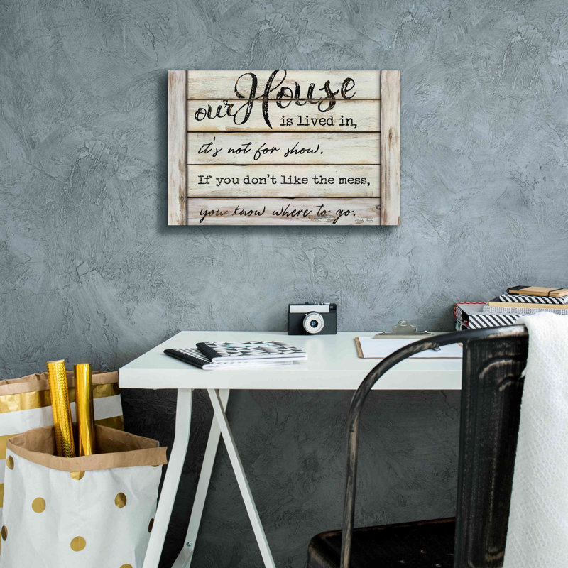 Gainesboro «Our House Is Lived In» par Cindy Jacobs, H 12 po x l 18 po x P 0,75 po