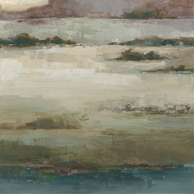 «Australian Plain» par Sara Brown - peinture, Gel coupé au couteau, H 54 po x l 54 po