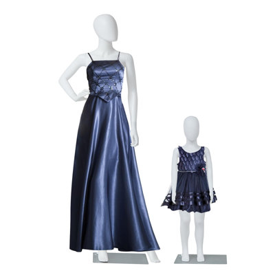 Mannequin de corps complet Kinfant - Mannequin de vitrine amovible de 6 pi avec base en métal, modèle de robe ajustable pour magasin de mode, conception de vêtements (femme et enfant)