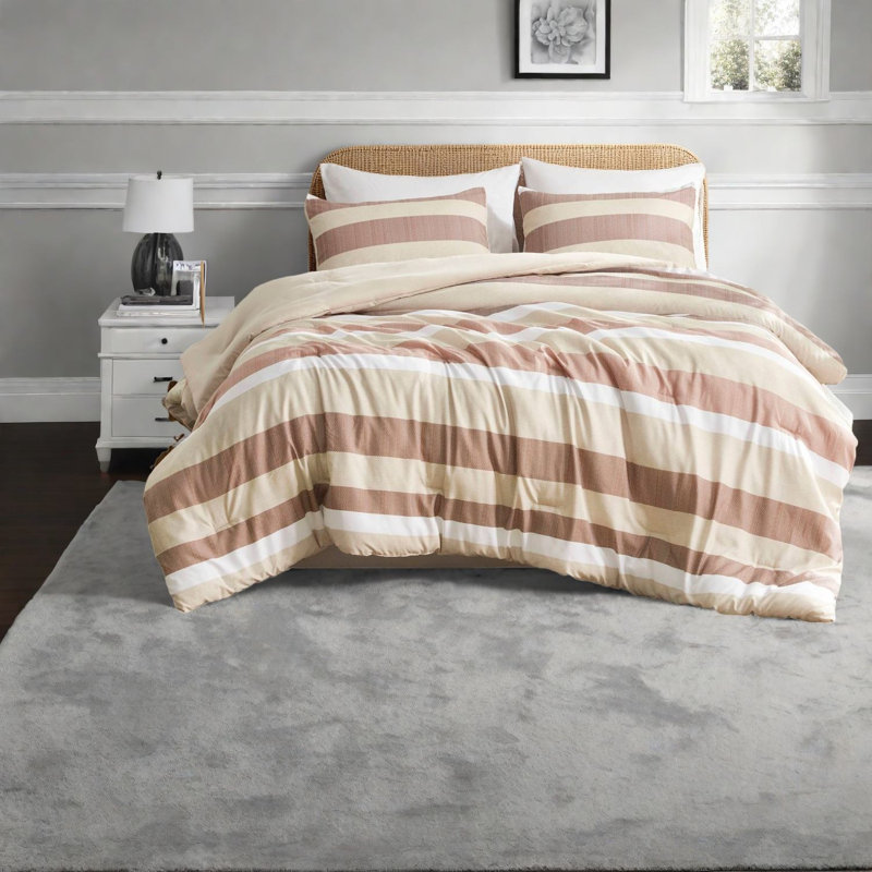 Durable Polyester Bedding Sets, Terracotta Textured Design For All Seasons