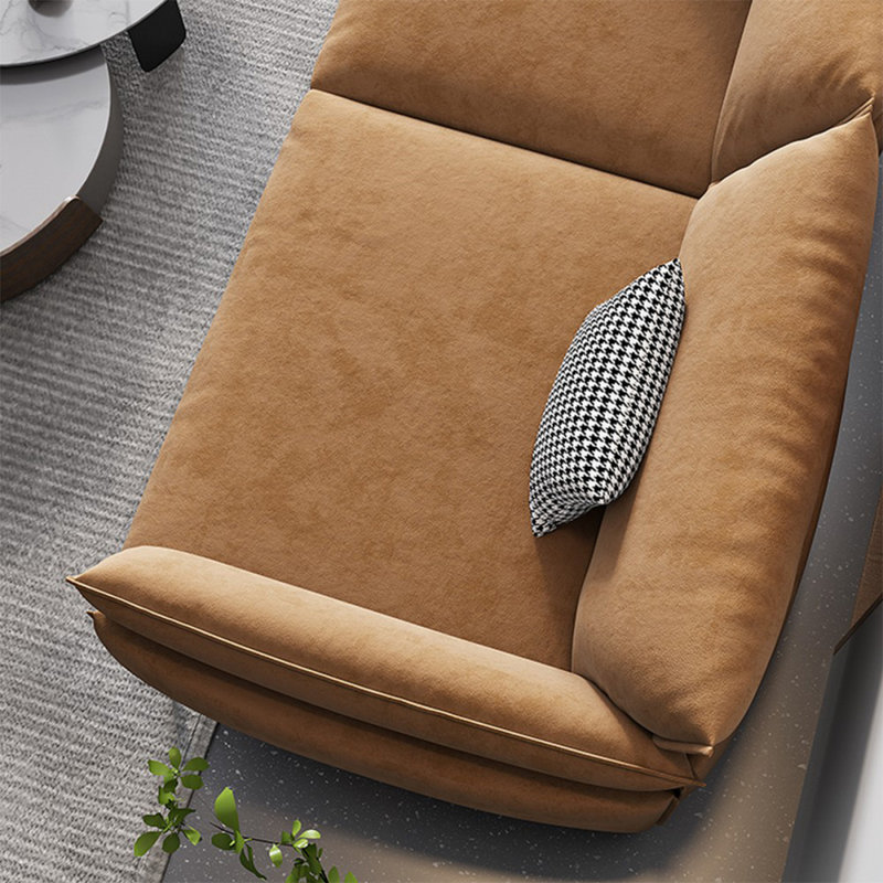 Causeuse de coussin standard en polyester Coffee, Café, 4, H 32,68 po x l 110,24 po x P 35,43 po