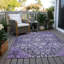 Tapis mauve lavable à la machine intérieur / extérieur Xhevrie-1652298497