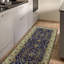 Tapis décoratif bleu marine et ivoire Eutizio-1874212755