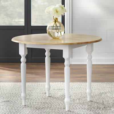 Cecelia Extendable Drop Leaf Rubberwood Solid Wood Dining Table by Alcott Hill