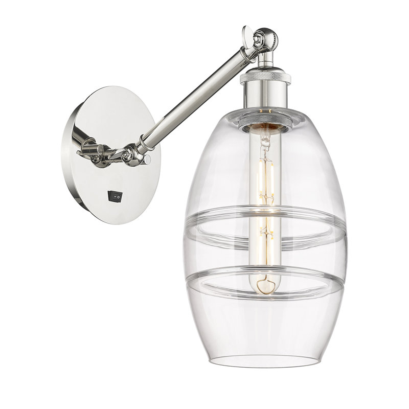 Applique murale en acier Dundrod, Transparent, Nickel poli