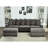 Grey Corduroy 5 Seater Modular Sectional, Oversized Convertible L & U Shaped With Classy High Foam Cushions In Corduroy, Merry