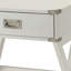 Table d'appoint carrée blanche avec tiroir pratique et style rustique pour le salon - Un ajout à votre décor