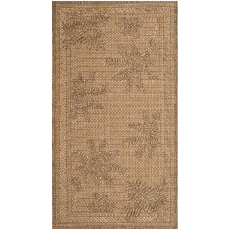 Tapis d'intérieur / extérieur à motif floral Lueck, Rectangle 2 pi 7 po x 5 pi