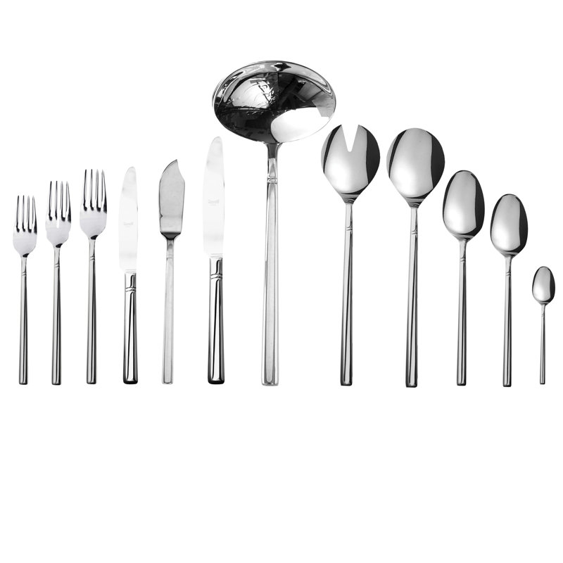 Aria Flatware Set (Configuration P) - 113 Pieces - Stainless Steel