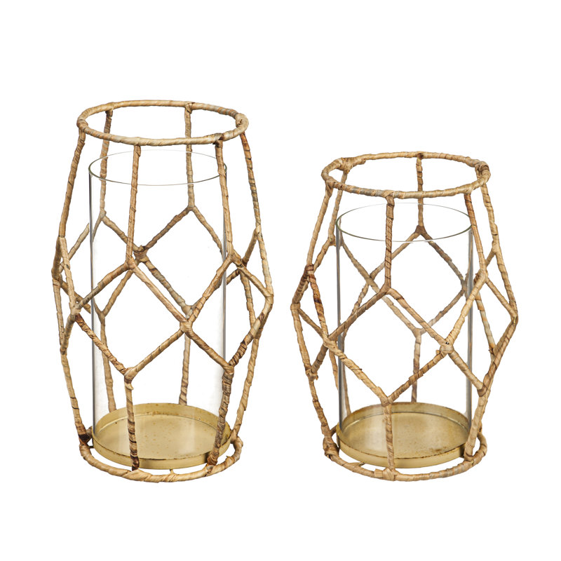10.5'' H Glass Tabletop Lantern