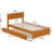 Lamecia Solid Wood Platform Bed with Trundle-1382348521-1382348520