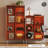 Middle-aged color Solid  Wood Display Cases