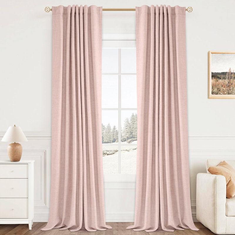 Rideau occultant Graciella, Rosé, L 50 po x L 108 po