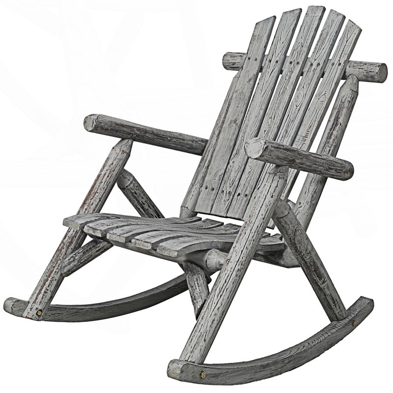 Chaise berçante de véranda, chaise berçante, Gris clair