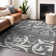 Premium Machine Washable Prisco Charcoal Rug