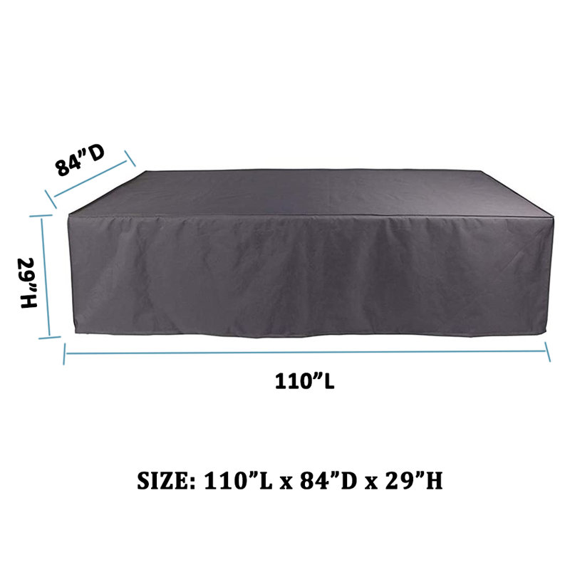Outdoor Waterproof Patio Furniture Set Covers, 29"H x 110"W x 84"D