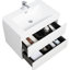 Meuble-lavabo flottant de 30 po avec lavabo, armoire moderne. Lavabo en résine, tiroirs à fermeture en douceur. Blanc brillant 24V11-30Gw. Rangement mural. Élégant