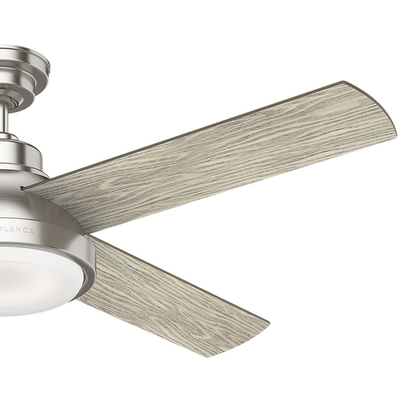 54" Levitt 4 - Blade LED Standard Ceiling Fan with Wall Control and Light Kit Included