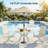 42" Round Outdoor Patio Dining Table, All-weather Metal Patio Table With Adjustable Umbrella Hole, Outdoor Furniture For Lawn, Garden, Backyard-1695201973