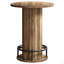 Table bistro en bois avec repose-pieds pour appartement et salon