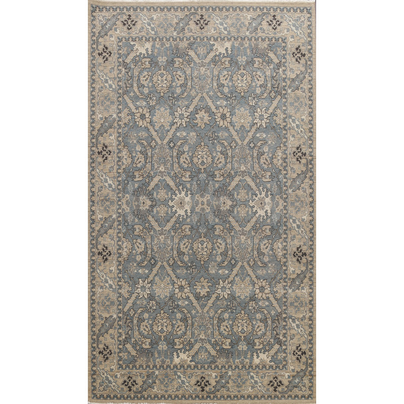 Gris laine oriental/Tapis décoratif brun clair