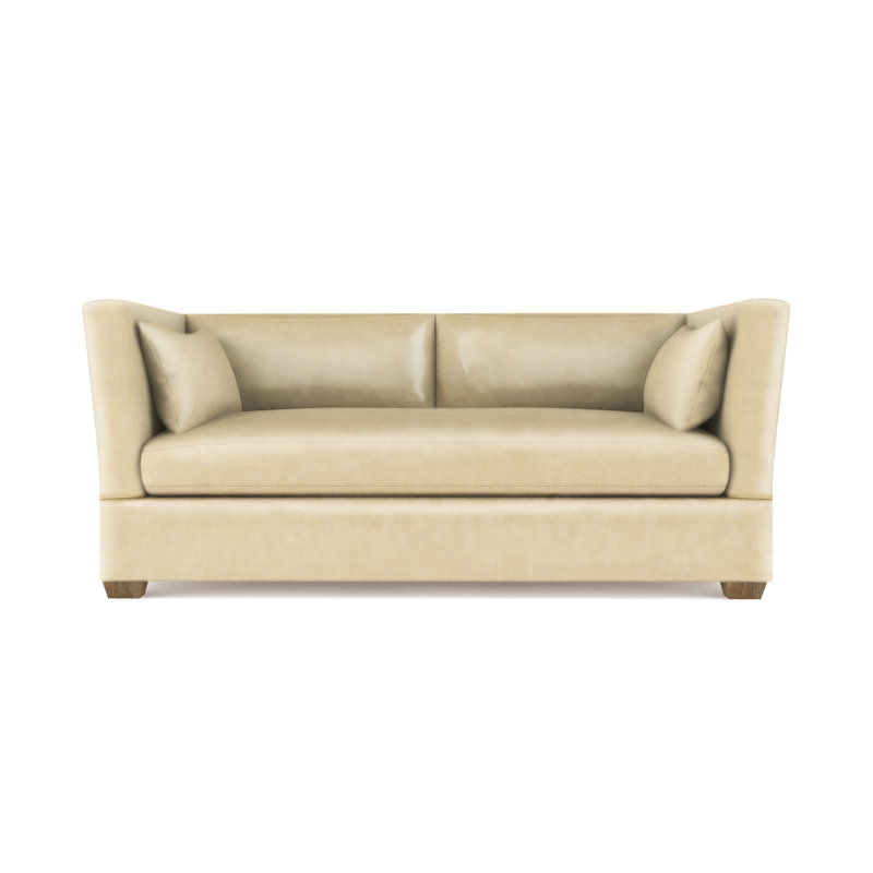 Canapé Rivington, H 31 po x l 84 po x P 37 po, Cuir rétro huître, Patiné