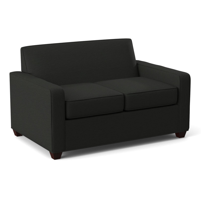 Avery 56" Square Arm Loveseat, Empire Mahogany, Cardigan Coal
