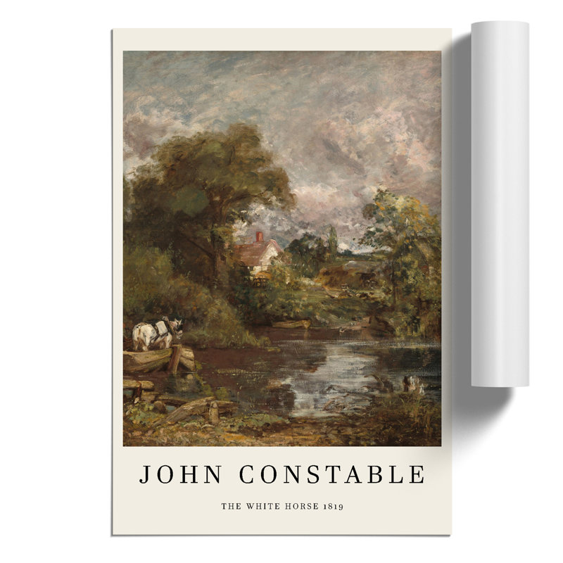 The White Horse by John Constable - No Frame Painting, 30cm H x 21cm Wx 0.1cm D