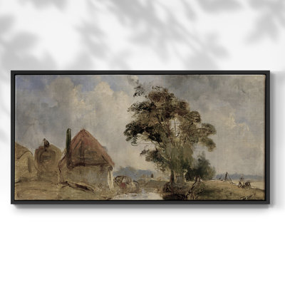 Série paysage - DCXVII - Toile tendue avec châssis encadré - Prêt à être accroché