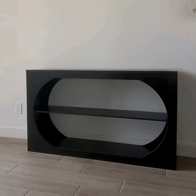 Nordic style simple black console table
