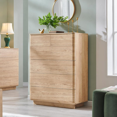 Modern 6 - Drawer Dresser, 42" Tall Handleless Chest Of Drawers For Bedroom, Living Room, Hallway