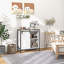 Buffet Farmhouse avec porte de grange coulissante et tablette réglable