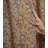 Natural Handcrafted Pleated Curtain – Saraswati Brown,Blue Lien Block Print, Light Filtering Window Drapes-842418384