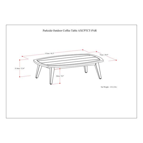 Dimensions du produit