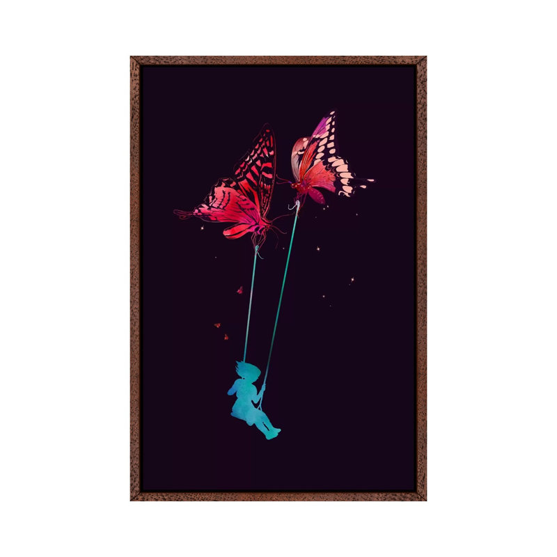 Joy Ride by Nicebleed - Print on Canvas, 101.6cm H x 66.04cm W x 3.81cm D, Classic Brown Wood Framed