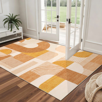 Tapis lavable à la machine Boho