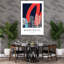 Graphic Montreal Skyline Abstract Geometric Modern Architecture City Wall Art Print 1 Piece Wrapped Canvas Wall Art-868388093
