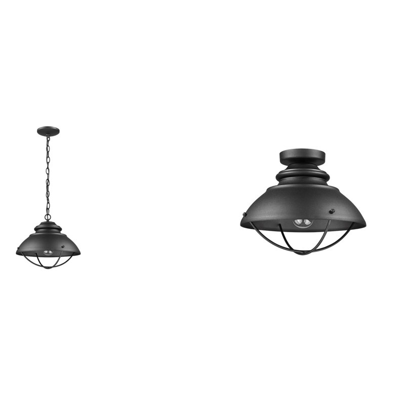 1 - Bulb Outdoor Semi Flush Mount