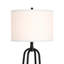 Lampe sur pied moderne en métal avec tablettes et abat-jour en lin Modern
