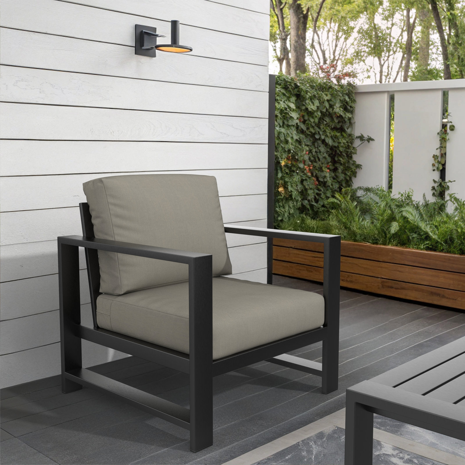 Dulcie Sunbrella® Patio Lounge Chair, Sunbrella Spectrum Dove