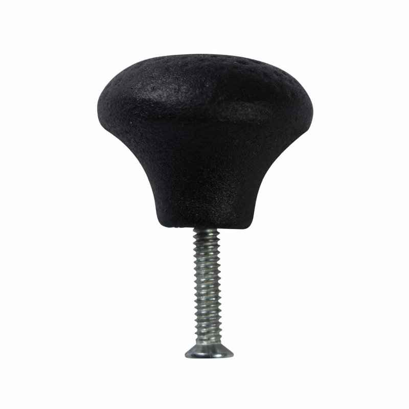 Boutons d'armoire noirs en fer forgé
