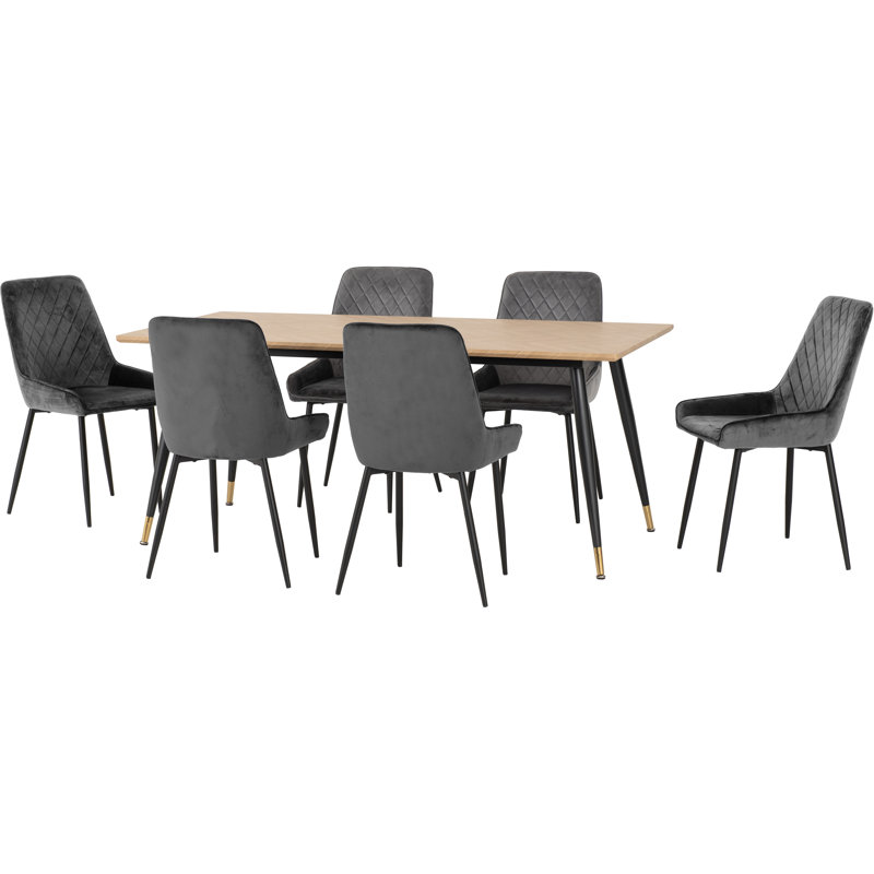 Aathyn 6 - Person Dining Set, Grey