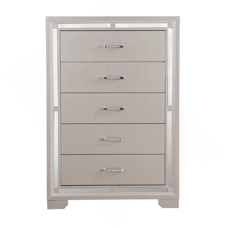 Commode Alana, champagne argenté