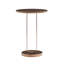 Table d'appoint ronde en bronze antique, plateau ovale ouvert de 39,3 cm (15,46 pouces) avec base profilée.