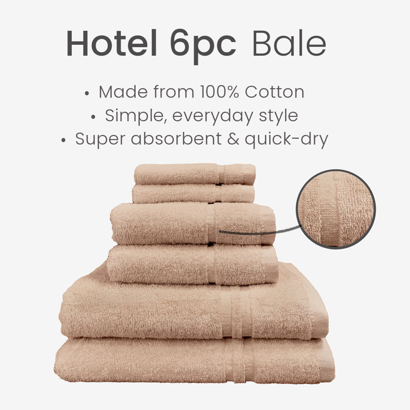 Chilson Essentials 6 Piece Towel Bale Set, Mocha