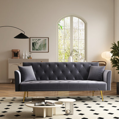 American Traditional, 72 po, velours gris, canapé-lit, réglable, petites chambres rétro, lit, 3 postures réglables, bureaux