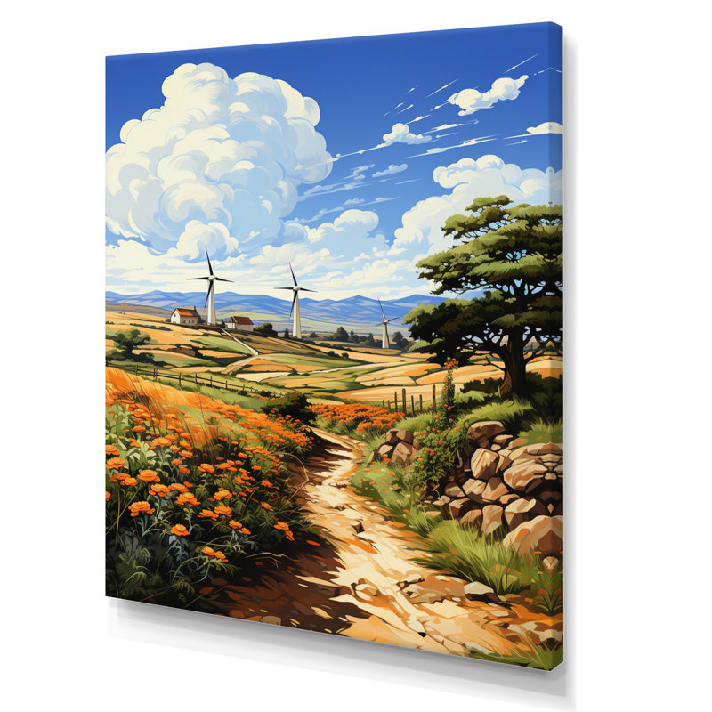 " Wind Turbines Rural Revolutions I ", Wrapped Canvas, 20" H x 12" W x 1" D