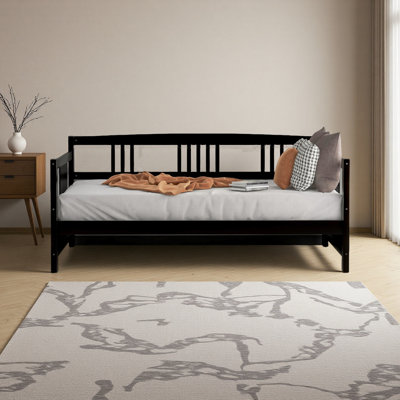 Lit de jour moderne en bois massif, multifonctionnel, taille simple