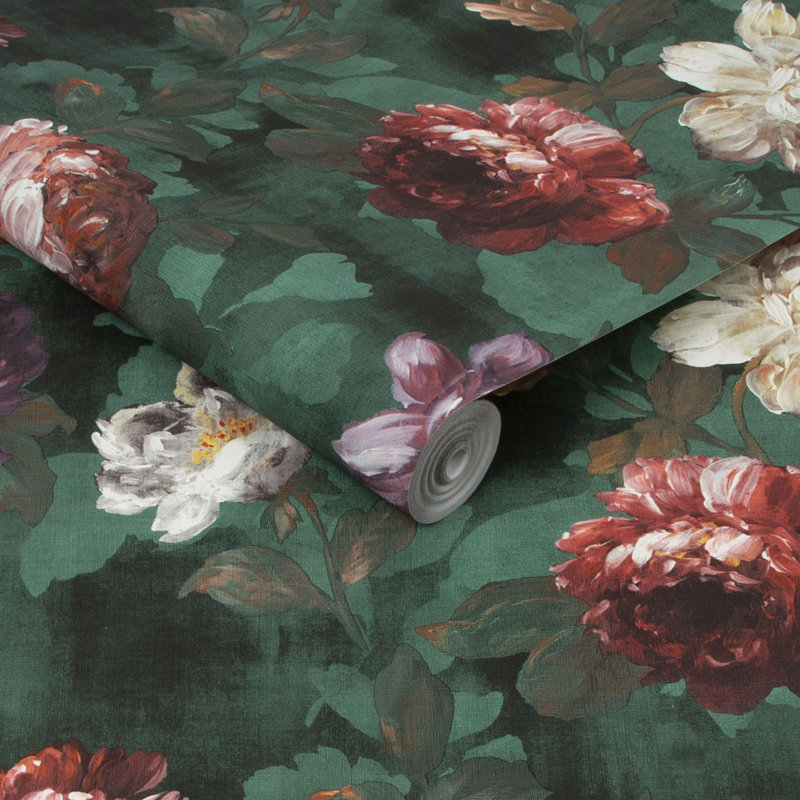 Superfresco Easy Isabelle Floral Wallpaper, Teal 