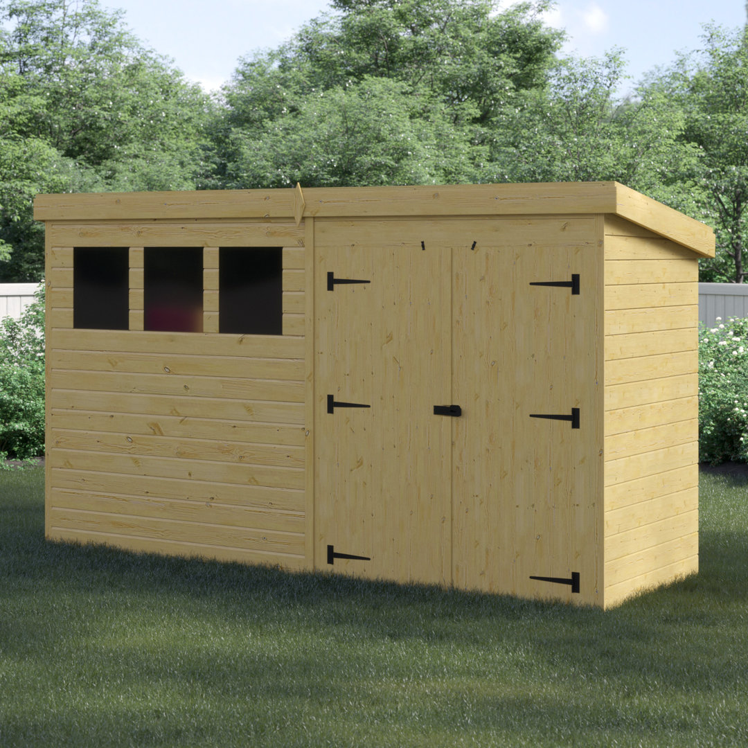 B&Q - Empire 3000 Pent 10X4 Pressure Treated Tongue And Groove Wooden Garden Shed Door Right Side Panel (10' X 4' / 10Ft X 4Ft) (10X4) - Image 4